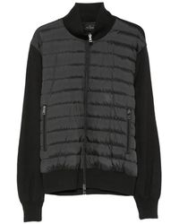 Paul & Shark - Quilted-Panel Zip-Up Sweater - Lyst