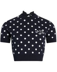 Patou - T-Shirt En Maille À Pois - Lyst