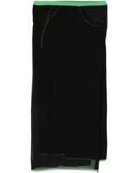 Paris Georgia Basics - Contrast-Trim Knitted Midi Skirt - Lyst