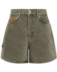 Moschino - Mid Waist Denim Shorts - Lyst