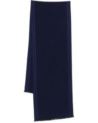 ZEGNA - Striped Frayed Scarf - Lyst