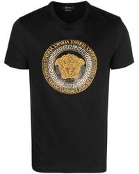 Versace - Camiseta Medusa con apliques de cristal - Lyst