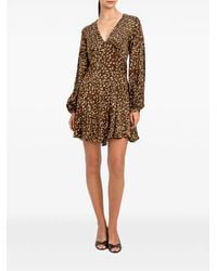 Twinset - Vestido Corto Con Animal Print - Lyst