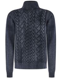 AROVESCIO - Cable-Knit Roll-Neck Sweater - Lyst