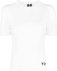 Y-3 - Logo Print Organic Cotton T-shirt - Women's - Organic Cotton - Lyst