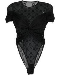 Marine Serre - Draped Jersey Bodysuit - Lyst