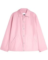 Jil Sander - Button Logo Shirt Jacket - Lyst