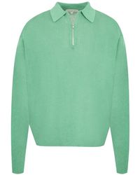 Studio Nicholson - Heddy Zip-Up Polo Sweater - Lyst