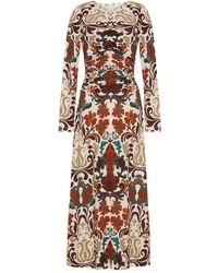 Cara Cara - Gerafftes Kleid Mit Blumen-Print - Lyst