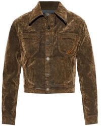 Amiri - Flock Cut Denim Jacket - Lyst