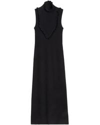 Rodebjer - Geribbelde Maxi-Jurk Met Ruches - Lyst