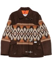 Fay - Geometric-Pattern Toggle-Fastening Jacket - Lyst