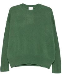 Allude - Ribbed-Trim Drop-Shoulder Sweater - Lyst