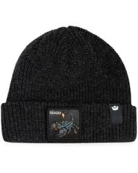 Goorin Bros - Ribbed-Knit Scorpion-Patch Beanie Hat - Lyst