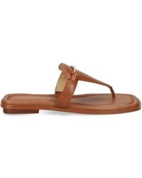 MICHAEL Michael Kors - Logo-Plaque Flip-Flops - Lyst