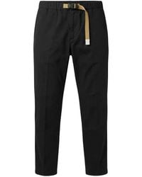 White Sand - Buckle-Belted Pressed-Crease Trousers - Lyst