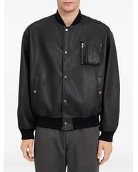 MM6 by Maison Margiela - Leather-Effect Zip-Pocket Bomber Jacket - Lyst