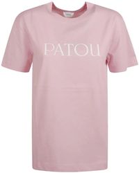 Patou - T-Shirt With Logo Print On The Chest - Lyst