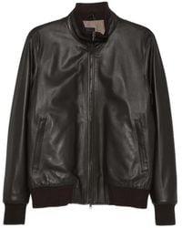 Barba Napoli - Zip-Up Leather Jacket - Lyst