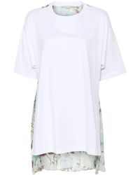 Stella McCartney - Floral-Print Panel T-Shirt - Lyst