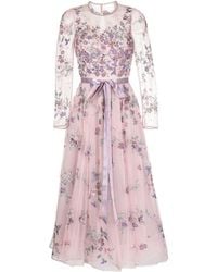 Jenny Packham - Effie Floral-embroidered Dress - Lyst