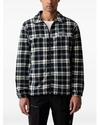 Columbia - Check-Print Zip-Up Sweater - Lyst