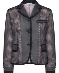 Thom Browne - Striped Organza Blazer - Lyst