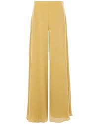 Elie Saab - Wide-Leg Silk Trousers - Lyst