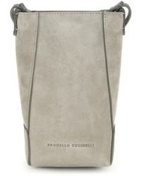 Brunello Cucinelli - Leather Top-Handle Shoulder Bag - Lyst