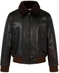 MAN ON THE BOON. - Collar Shearling Bomber Jacket - Lyst