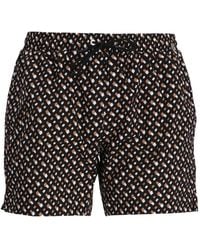 BOSS - Logo-Jacquard Swim Shorts - Lyst