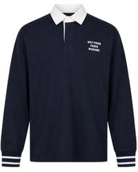 Drole de Monsieur - Logo-Print Long-Sleeve Polo Shirt - Lyst