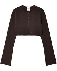 Courreges - Cárdigan corto de punto fino - Lyst