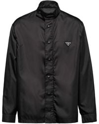 Prada - Re-nylon Triangle-logo Shirt - Lyst