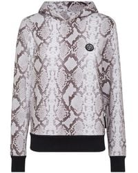 Philipp Plein - Tiger Logo-Patch Python-Print Hoodie - Lyst