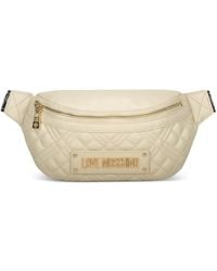 Love Moschino - Logo-Plaque Quilted Belt Bag - Lyst