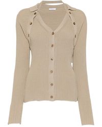 Ferragamo - Ribbed-Knit Cardigan - Lyst