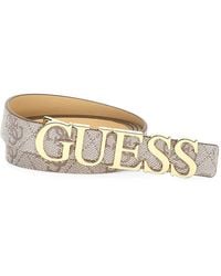 Guess - Zamira 4G Logo-Print Belt - Lyst