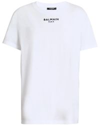 Balmain - Logo Cotton T-Shirt - Lyst