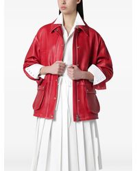 Halfboy - Buttoned Leather Jacket - Lyst