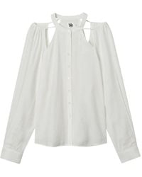 B+ AB - Cut-Out Long-Sleeve Shirt - Lyst
