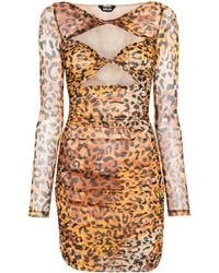 Just Cavalli - Vestido con estampado de leopardo - Lyst