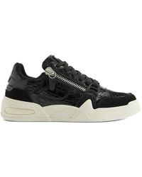 Giuseppe Zanotti - Crocodile Print Zip Trainers - Lyst