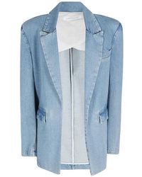 FEDERICA TOSI - Peak-Lapel Open-Front Blazer - Lyst