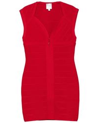 Hervé Léger - Carpet Bandage-Style V-Neck Dress - Lyst