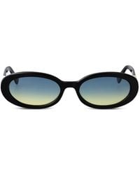 Longchamp - Oval-Frame Logo-Plaque Sunglasses - Lyst