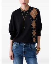 Liu Jo - Sweater With Geometric-Intarsia - Lyst