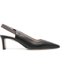 Fabiana Filippi - Crystal-Embellished Leather Pumps - Lyst