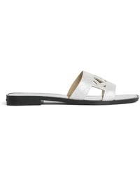 KARL LAGERFELD - Glitter-Effect Slides - Lyst