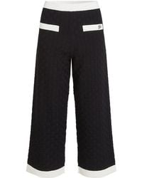 KARL LAGERFELD - Contrast-Piping Knitted Trousers - Lyst
